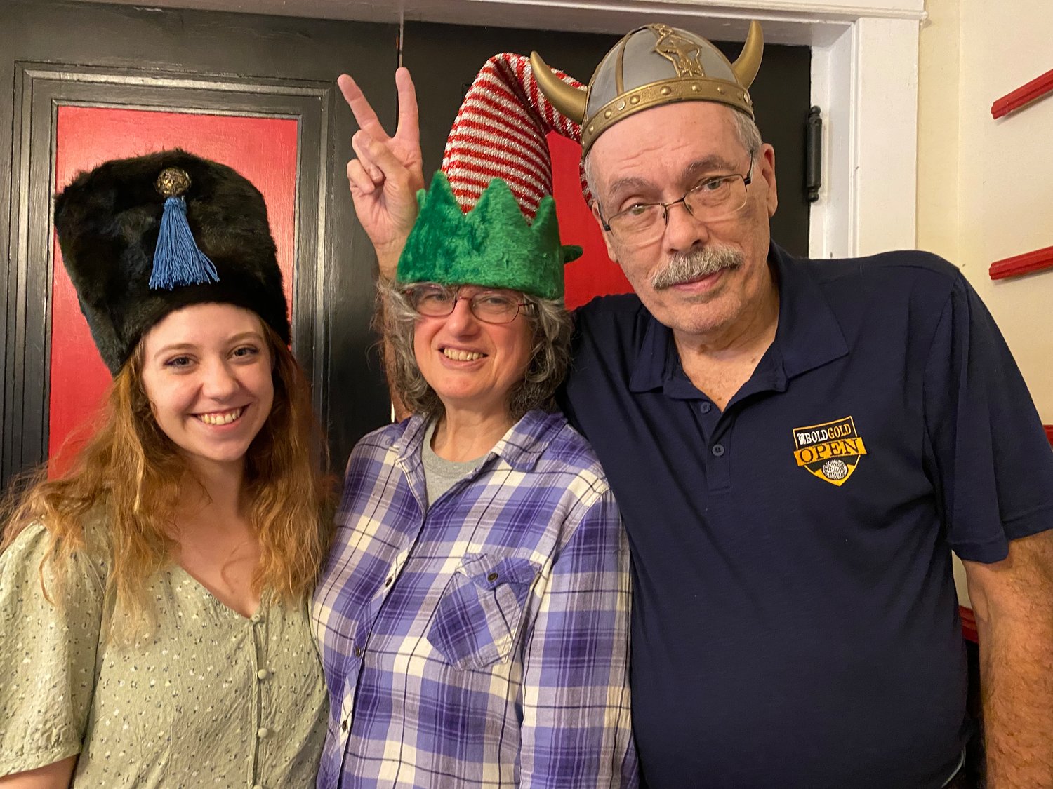 Julia Kehrley, left; Lynn Porter and Harold Tighe from the SCDW production of "Every Christmas Story Ever Told (And Then Some)."